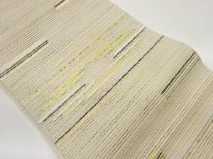 絽紙布横線模様織出し名古屋帯